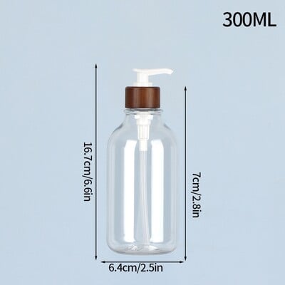 Dávkovač mydla 300/500 ml do kúpeľne, veľkokapacitná fľaša so šampónom a sprchovým gélom, doplniteľná nádoba na tekuté mydlo