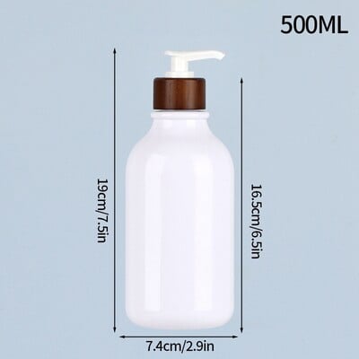 Dávkovač mydla 300/500 ml do kúpeľne, veľkokapacitná fľaša so šampónom a sprchovým gélom, doplniteľná nádoba na tekuté mydlo