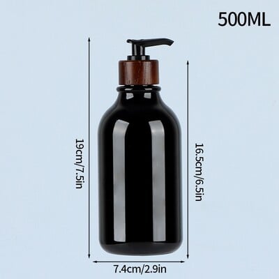 Dávkovač mydla 300/500 ml do kúpeľne, veľkokapacitná fľaša so šampónom a sprchovým gélom, doplniteľná nádoba na tekuté mydlo
