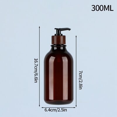 Dávkovač mydla 300/500 ml do kúpeľne, veľkokapacitná fľaša so šampónom a sprchovým gélom, doplniteľná nádoba na tekuté mydlo
