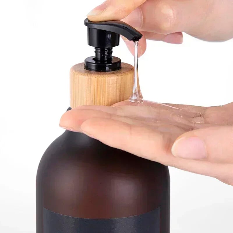 Dávkovač mydla 300/500 ml do kúpeľne, veľkokapacitná fľaša so šampónom a sprchovým gélom, doplniteľná nádoba na tekuté mydlo