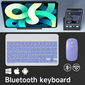 Ασύρματο πληκτρολόγιο για iOS Android Windows Bluetooth Teclado για Xiaomi Huawei Samsung Tablet Ισπανικά Γαλλικά Αραβικά Ρωσία Εβραϊκά