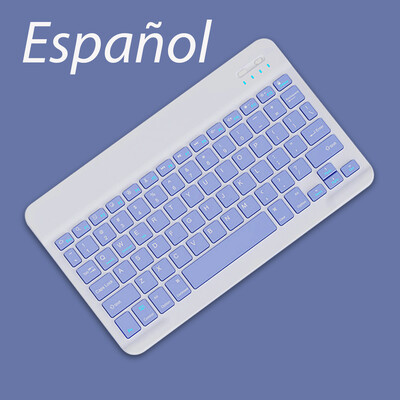 Ασύρματο πληκτρολόγιο για iOS Android Windows Bluetooth Teclado για Xiaomi Huawei Samsung Tablet Ισπανικά Γαλλικά Αραβικά Ρωσία Εβραϊκά