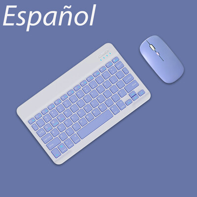 Ασύρματο πληκτρολόγιο για iOS Android Windows Bluetooth Teclado για Xiaomi Huawei Samsung Tablet Ισπανικά Γαλλικά Αραβικά Ρωσία Εβραϊκά