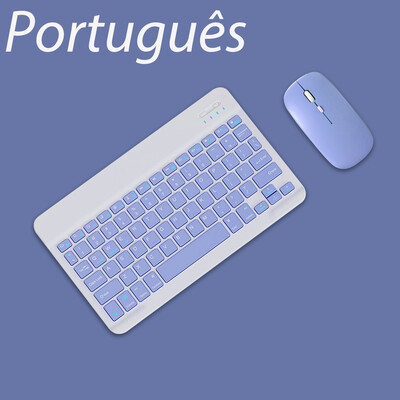 Ασύρματο πληκτρολόγιο για iOS Android Windows Bluetooth Teclado για Xiaomi Huawei Samsung Tablet Ισπανικά Γαλλικά Αραβικά Ρωσία Εβραϊκά