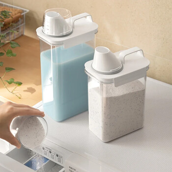 Detergent Dispenser Refillable Detergent Detergent Powder Empty Powder Tank Softener Δοχείο αποθήκευσης λευκαντικού με ζυγαριά