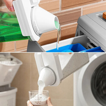 Detergent Dispenser Refillable Detergent Detergent Powder Empty Powder Tank Softener Δοχείο αποθήκευσης λευκαντικού με ζυγαριά