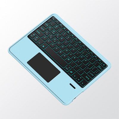 Deutsch Ασύρματο πληκτρολόγιο αφής οπίσθιου φωτισμού Bluetooth για τηλέφωνο iPad Tablet Laptop Γερμανικό πληκτρολόγιο για Android iOS Windows