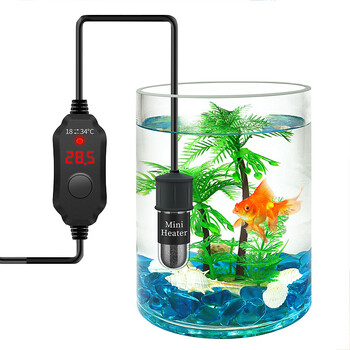 Καλάμι θέρμανσης Mini Aquarium Fish Tank Aquarium Heater Υποβρύχιος θερμοστάτης 18-34°C Ρυθμιζόμενη θερμοκρασία Φόρτιση USB