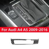 Audi A4L A4 B8-hoz 2009-2016 Q5 2009-2017 A5 2008-2017 Tartozékok Szénszálas belső autó hajtómű panel kijelző doboz díszmatrica