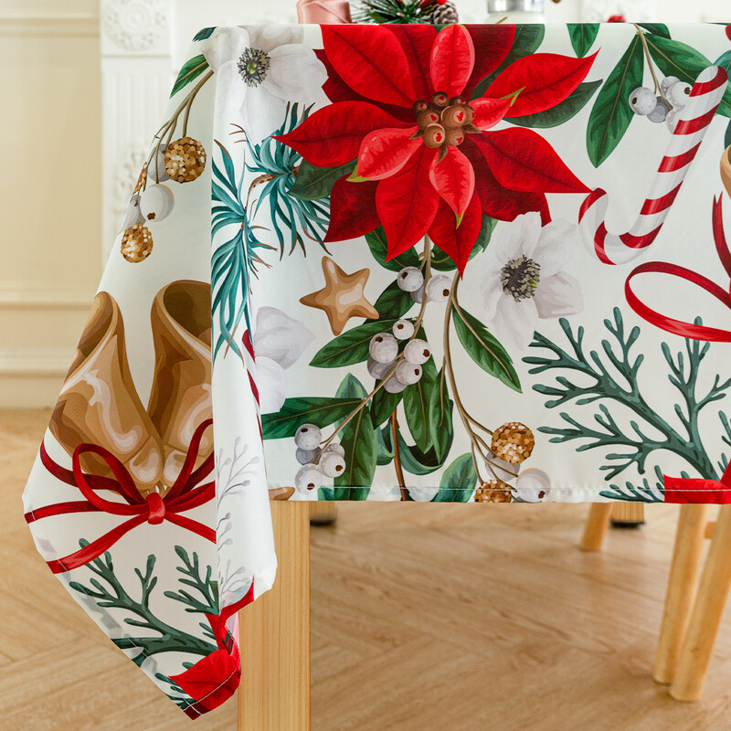 Коледна покривка златна камбанка 1бр