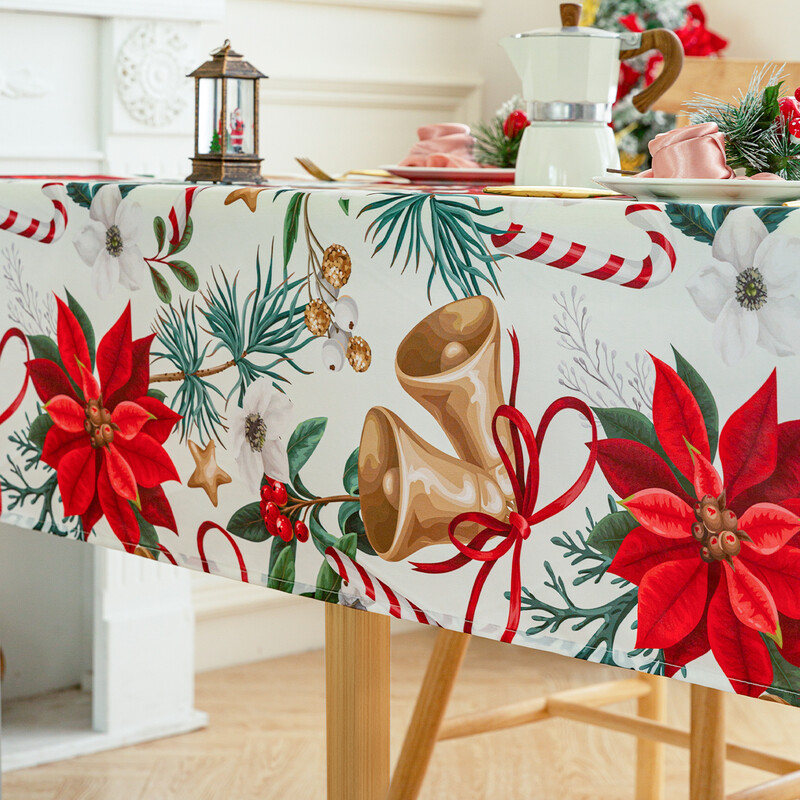 Коледна покривка златна камбанка 1бр