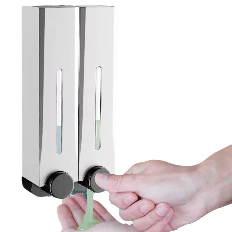 Dozator de săpun de 500ML Distribuitor de săpun de duș montat pe perete Dispenser de detergent pentru gel de duș pentru accesorii de baie