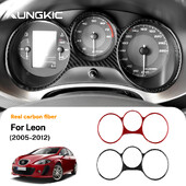 Autocolant din fibră de carbon moale reală pentru Seat Leon 2005 2006 2007 2008 2009 2010 2011 2012 Instrument de bord pentru bordul vitezometrului
