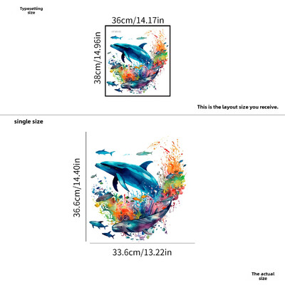 Δημιουργικά αυτοκόλλητα τοίχου διασυνοριακά καρχαρία Amazon Διακοσμητικά αυτοκόλλητα τοίχου μπάνιου Ταπετσαρία σαλονιού Αυτοκόλλητα υφάσματα τέχνης