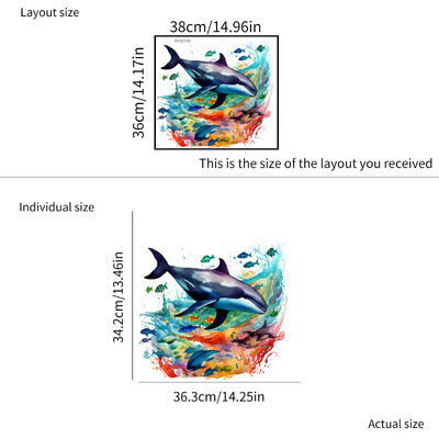 Δημιουργικά αυτοκόλλητα τοίχου διασυνοριακά καρχαρία Amazon Διακοσμητικά αυτοκόλλητα τοίχου μπάνιου Ταπετσαρία σαλονιού Αυτοκόλλητα υφάσματα τέχνης