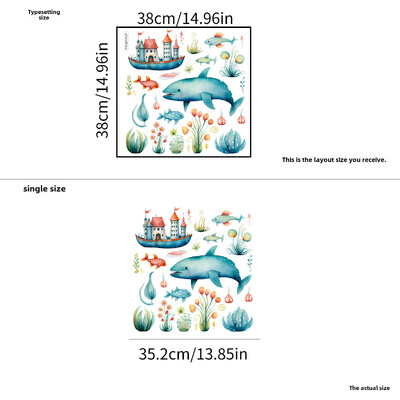 Δημιουργικά αυτοκόλλητα τοίχου διασυνοριακά καρχαρία Amazon Διακοσμητικά αυτοκόλλητα τοίχου μπάνιου Ταπετσαρία σαλονιού Αυτοκόλλητα υφάσματα τέχνης