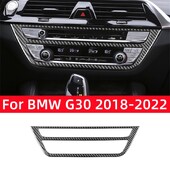 Pre BMW radu 5 G30 2018-2022 Príslušenstvo z uhlíkových vlákien Interiér auta Centrálny ovládač CD tlačidla Panel Dekorácia Rám Ozdobný kryt