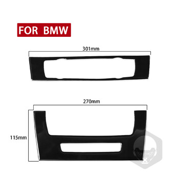 Για Bmw 3 Series 2005-2012 e90 e92 Πιάνο Μαύρο Κλιματιστικό CD Πίνακας Ελέγχου Πλαστικό Κάλυμμα Αυτοκινήτου Εσωτερικά Αξεσουάρ Αυτοκόλλητο