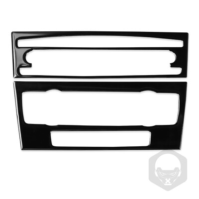 Για Bmw 3 Series 2005-2012 e90 e92 Πιάνο Μαύρο Κλιματιστικό CD Πίνακας Ελέγχου Πλαστικό Κάλυμμα Αυτοκινήτου Εσωτερικά Αξεσουάρ Αυτοκόλλητο