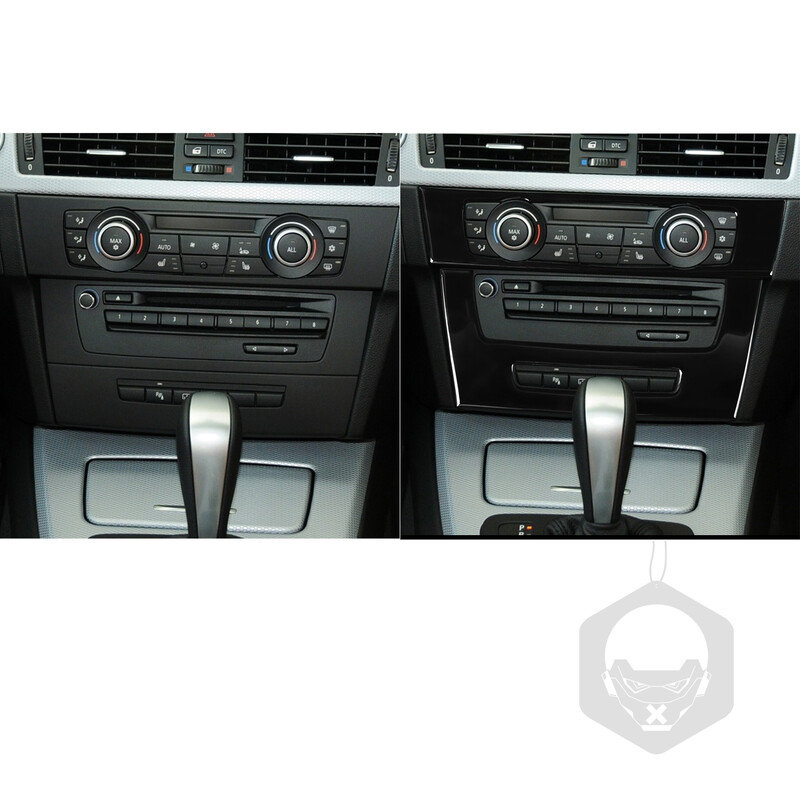 Για Bmw 3 Series 2005-2012 e90 e92 Πιάνο Μαύρο Κλιματιστικό CD Πίνακας Ελέγχου Πλαστικό Κάλυμμα Αυτοκινήτου Εσωτερικά Αξεσουάρ Αυτοκόλλητο