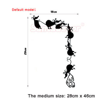 Αυτοκόλλητα Σχέδιο Ταπετσαρία Αστεία Αναρριχώμενα Τυρί Ποντίκια Φωτιστικό Διακόπτης Τοιχογραφία Αυτοκόλλητα PVC τοίχου αφίσα Διακόσμηση σπιτιού σαλονιού