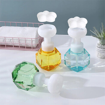 Vetta Flower Soap Dispenser Pump Bottle Kitchen Plastic Containers For Cosmetic Facial Cleanser Shampoo Shower 300Ml