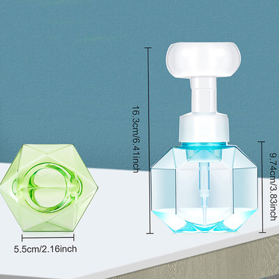 Vetta Flower Soap Dispenser Pump Bottle Kitchen Plastic Containers For Cosmetic Facial Cleanser Shampoo Shower 300Ml