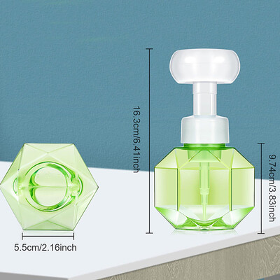Vetta Flower Soap Dispenser Pump Bottle Kitchen Plastic Containers For Cosmetic Facial Cleanser Shampoo Shower 300Ml