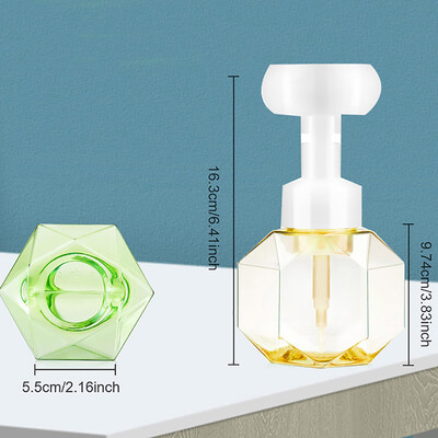 Vetta Flower Soap Dispenser Pump Bottle Kitchen Plastic Containers For Cosmetic Facial Cleanser Shampoo Shower 300Ml