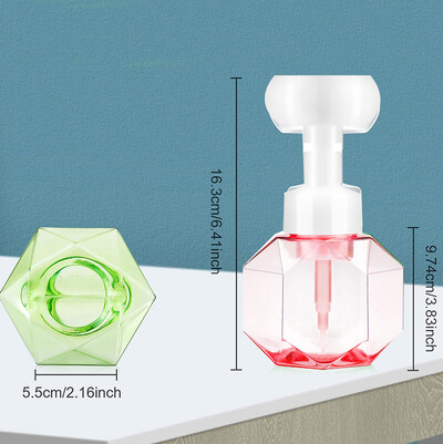 Vetta Flower Soap Dispenser Pump Bottle Kitchen Plastic Containers For Cosmetic Facial Cleanser Shampoo Shower 300Ml