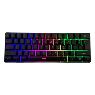 Mai multe culori 61 de taste USB cu fir RGB 60% Jocuri pe computer Tastaturi mici 60%
