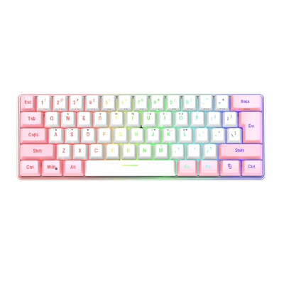 Mai multe culori 61 de taste USB cu fir RGB 60% Jocuri pe computer Tastaturi mici 60%