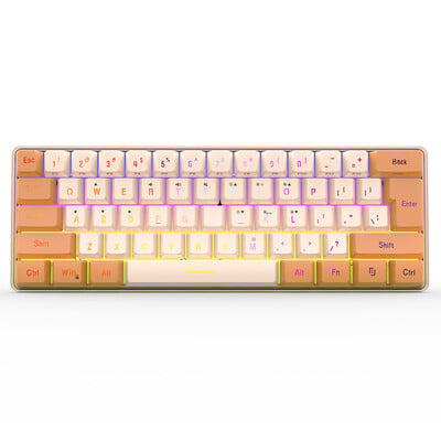 Mai multe culori 61 de taste USB cu fir RGB 60% Jocuri pe computer Tastaturi mici 60%