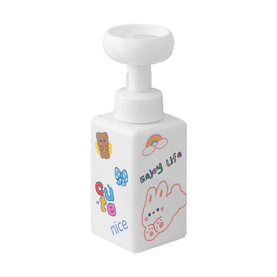 Μπουκάλι με αφρό λουλουδιών Creative Press Type Dispenser Μπουκάλι Χαριτωμένο λοσιόν μπάνιου Αφρόλουτρο χεριών Σαπούνι αφρού