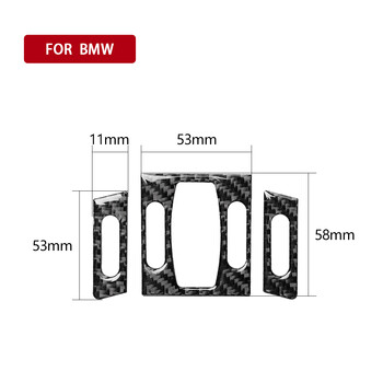 Διακόσμηση πίνακα ταμπλό εξόδου κεντρικού κλιματιστικού από ανθρακονήματα Αξεσουάρ εσωτερικού χώρου για BMW E60 5 Series 08-10 X5 X6 E70 E71