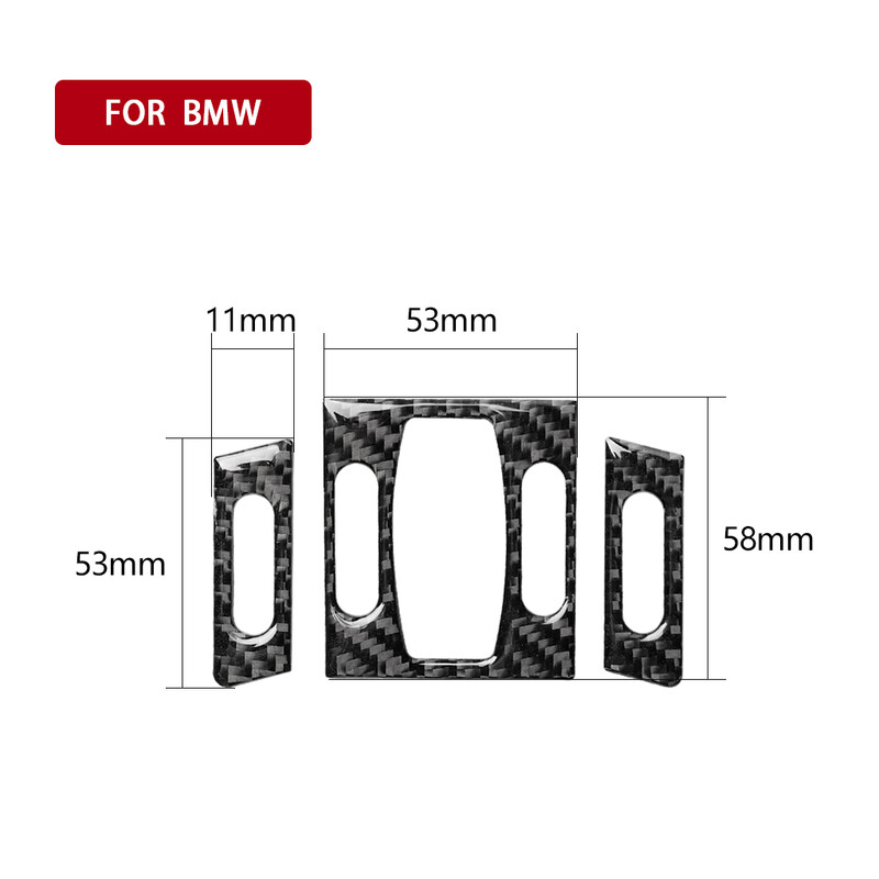 Διακόσμηση πίνακα ταμπλό εξόδου κεντρικού κλιματιστικού από ανθρακονήματα Αξεσουάρ εσωτερικού χώρου για BMW E60 5 Series 08-10 X5 X6 E70 E71