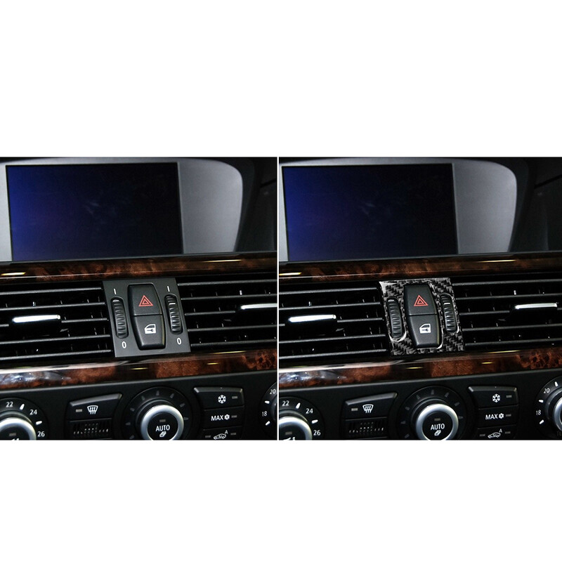 Διακόσμηση πίνακα ταμπλό εξόδου κεντρικού κλιματιστικού από ανθρακονήματα Αξεσουάρ εσωτερικού χώρου για BMW E60 5 Series 08-10 X5 X6 E70 E71