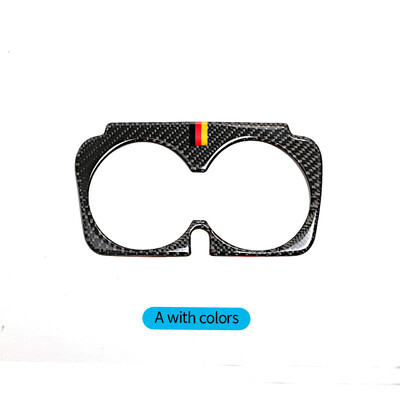 Szénszálas Mercedes Benz W205 C180 C200 C300 C osztályhoz középkonzol pohártartó díszkeret matrica autóbelső kiegészítők