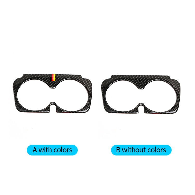 Szénszálas Mercedes Benz W205 C180 C200 C300 C osztályhoz középkonzol pohártartó díszkeret matrica autóbelső kiegészítők