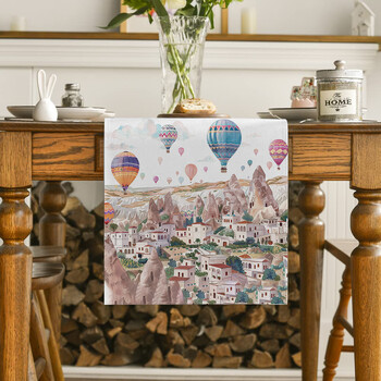 Cappadocia Hot Air Balloon Table Runners Τραπεζομάντιλο Διακόσμηση σπιτιού Τραπεζαρίες Τραπεζαρία Τραπέζι Runner Τραπεζοκάλυμμα Γάμου Γάμου