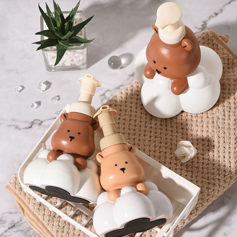 Medvehab készítő palack, hab adagoló fürdőszobai kézfertőtlenítőkhöz és sampon adagoló tartály