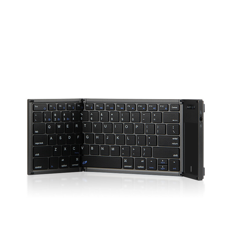 Tastatură pliabilă fără fir Bluetooth AJIUYU Mini tastatură reîncărcabilă cu touchpad pentru IOS Android Windows iPad tabletă telefon