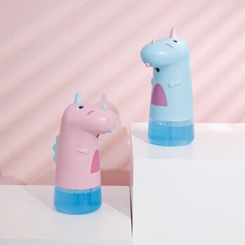 250ml Cute Unicorn αυτόματη επαναφορτιζόμενη μπαταρία δοσομετρητή σαπουνιού αφρός Cartoon Touchless μπουκάλι απολυμαντικό χεριών ABS Παιδικό μπάνιο