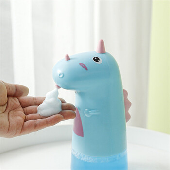 250ml Cute Unicorn αυτόματη επαναφορτιζόμενη μπαταρία δοσομετρητή σαπουνιού αφρός Cartoon Touchless μπουκάλι απολυμαντικό χεριών ABS Παιδικό μπάνιο