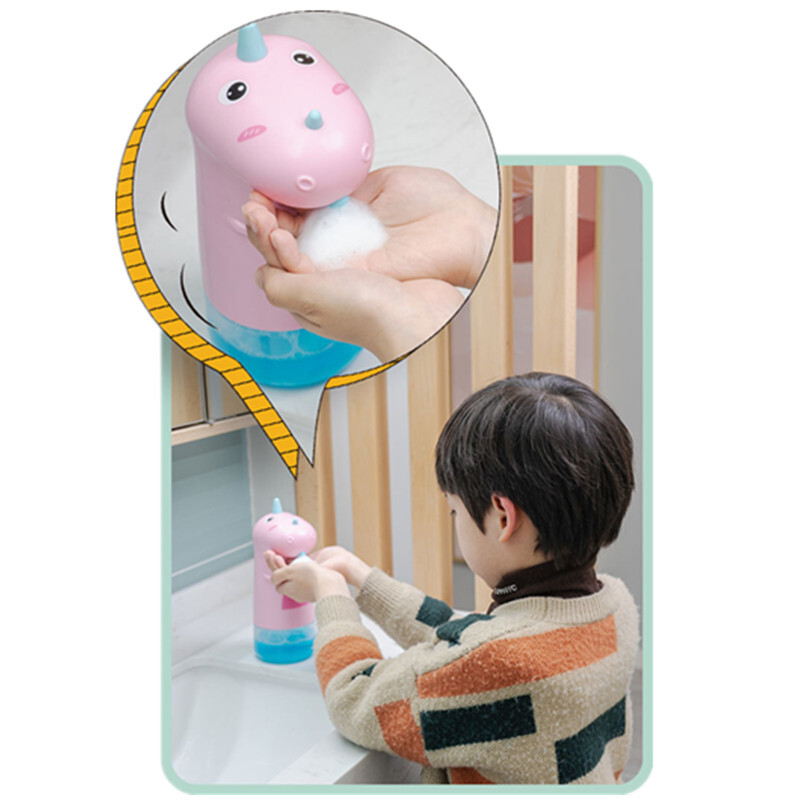 250 ml slatki jednorog s automatskim punjivim baterijama za doziranje sapuna od pjene s crtićem bez dodira bočica za dezinfekciju ruku ABS dječja kupaonica