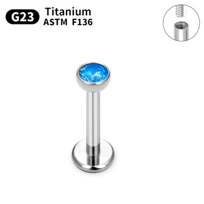 1/5/10 komada G23 Titanium Piercings Labret Stud Lip 16G C šipka za obrve Nakit za tijelo ASTM-F136 Hrskavica cirkon Naušnica Veleprodaja