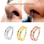 G23 Titan Inel pentru nas Clicker Hoop Septum tragus Cartilage Cercei Piercing Bijuterii pentru corp 16G
