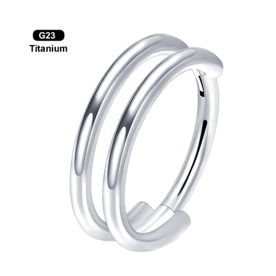 G23 Titan Inel pentru nas Clicker Hoop Septum tragus Cartilage Cercei Piercing Bijuterii pentru corp 16G