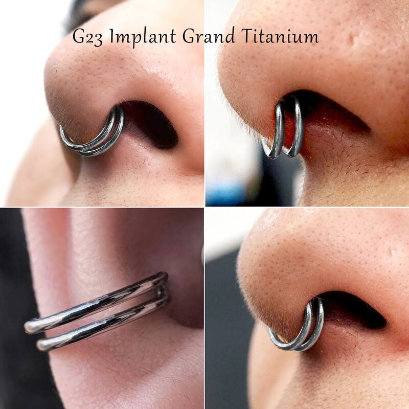 G23 Titan Inel pentru nas Clicker Hoop Septum tragus Cartilage Cercei Piercing Bijuterii pentru corp 16G